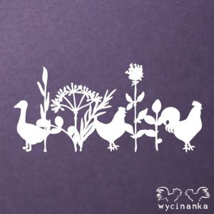 Tekturka Wycinanka Wielkanoc 2019 - Dekor Gęś, Kogut i Bazie